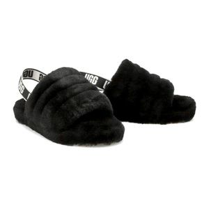UGG fluff yeah Black slides women’s size 8